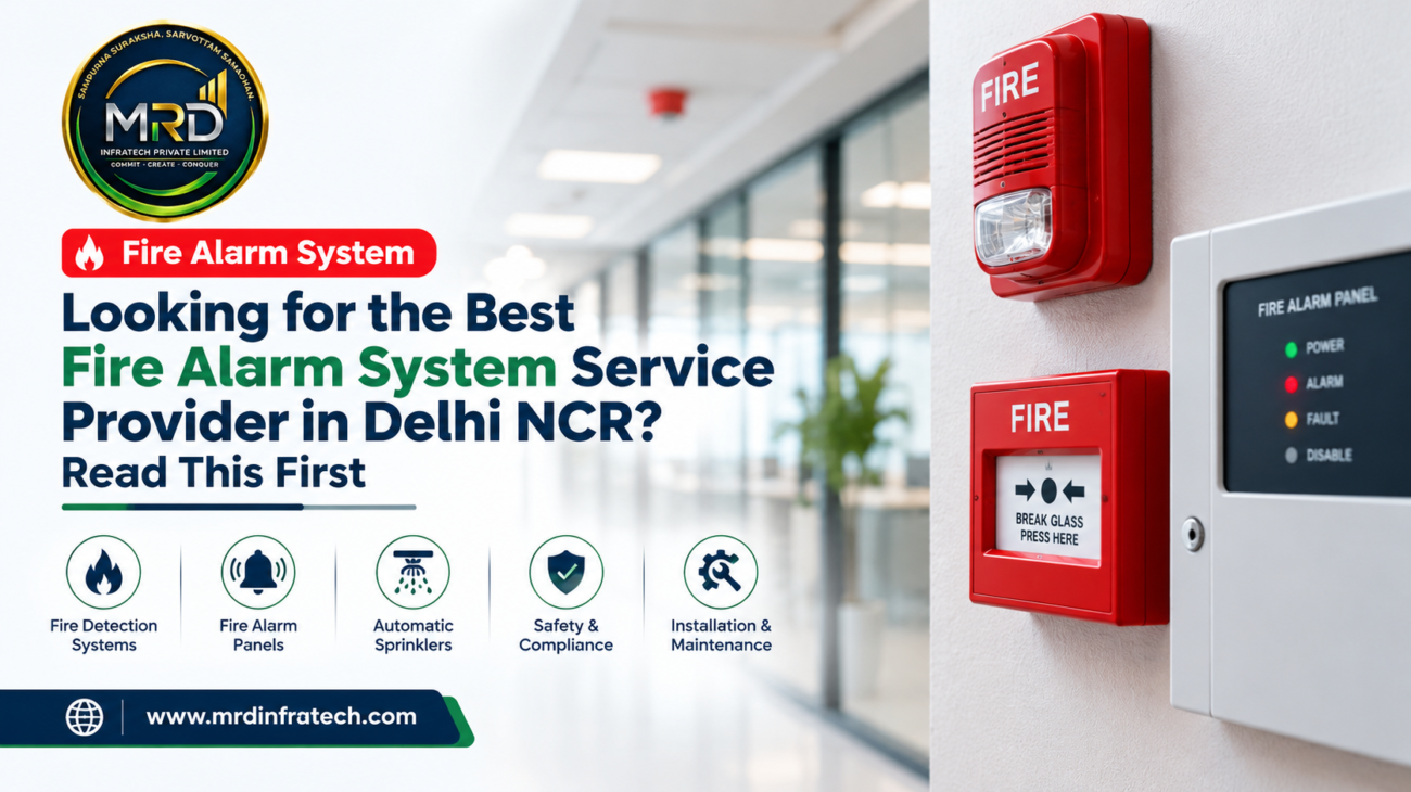 Best fire alarm system service in Delhi NCR by MRD Infratech