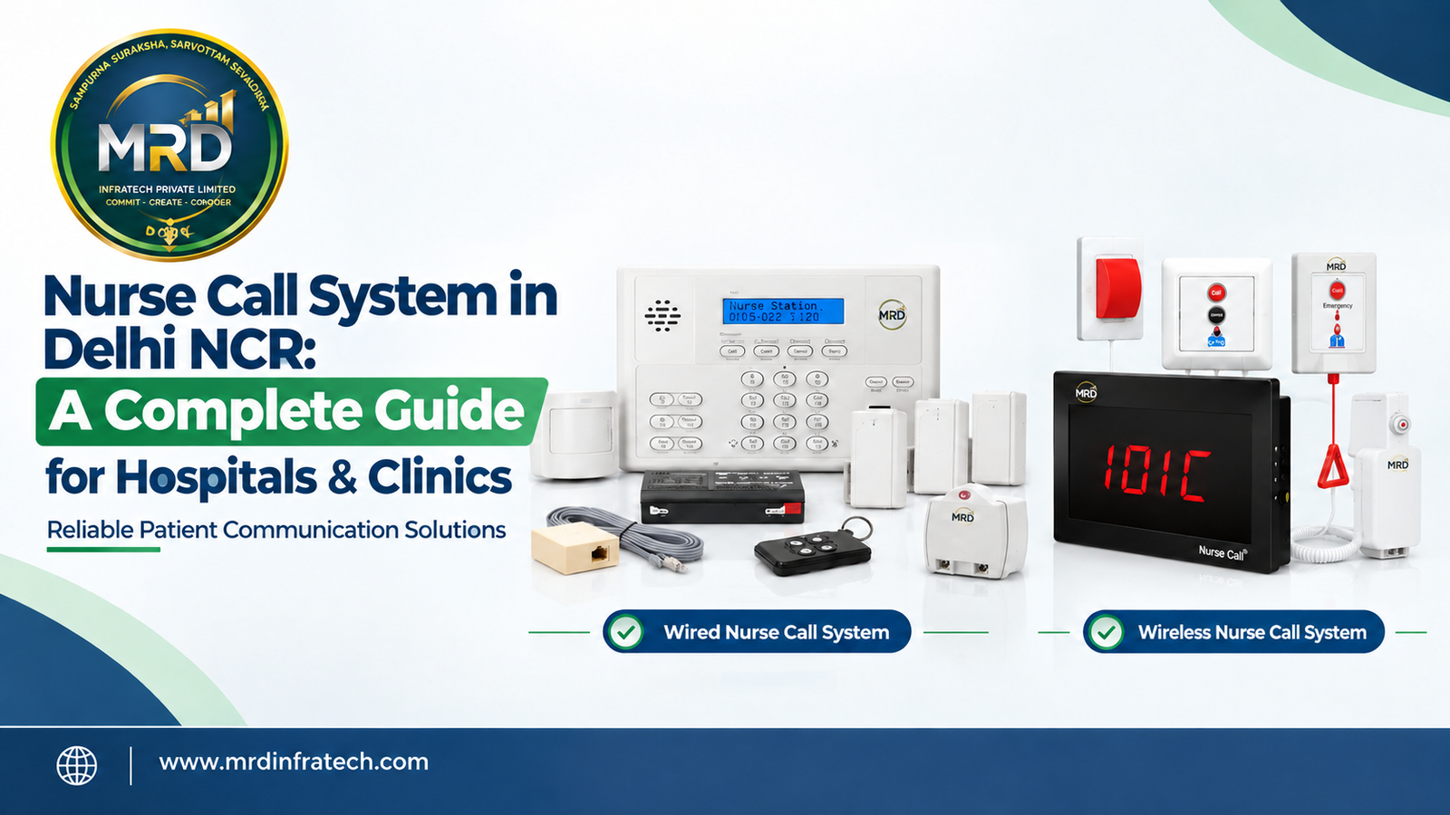 Nurse call system control panel at a hospital nurse station in Delhi NCR