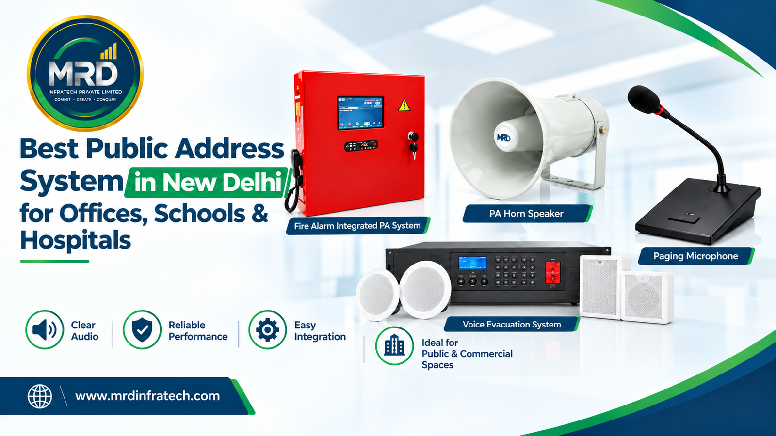 Public address system installed for offices, schools and hospitals in New Delhi